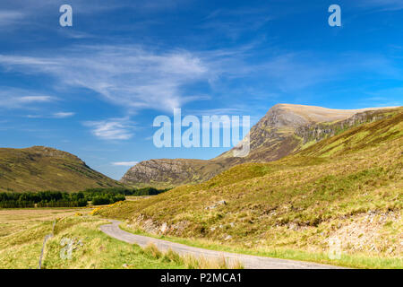 Ben hoffen, der Nördlichste Munro, an den Ufern des Loch Hoffnung in Sutherland, Schottland. 27. Mai 2018 Stockfoto