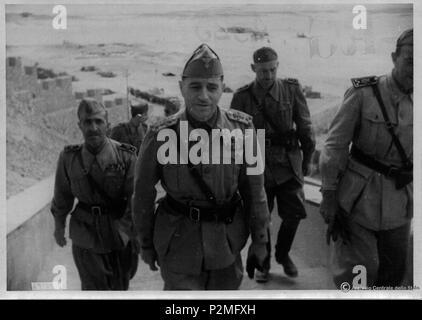 . Englisch: Italienisch Allgemeine Ettore Bastico - Supreme Commander der Achse Kräfte in Libyen bis Februar 1943. 16. Juni 1942. Unbekannt 42 Italienisch Allgemeine Bastico Libyen Stockfoto