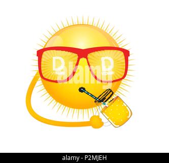 Vitamin D Sternzeichen Symbol. Vector Illustration Stock Vektor