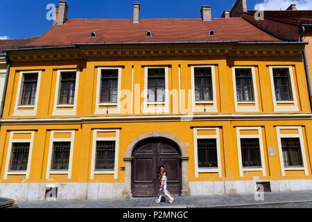 Budapest, Ungarn, klassifiziert als Weltkulturerbe, Buda, Varnegyed, Burgviertel, Häuser Fassade Stockfoto