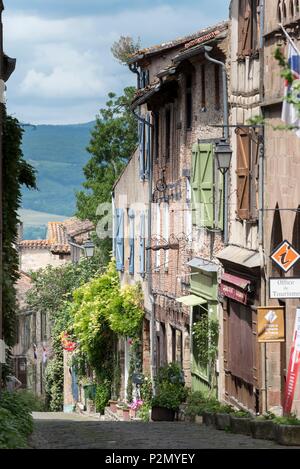 Frankreich, Tarn, Cordes sur Ciel, beschriftet mit den schönsten Dörfern von Frankreich, Bastide, auf dem Weg nach Santiago de Compostela stoppen Stockfoto