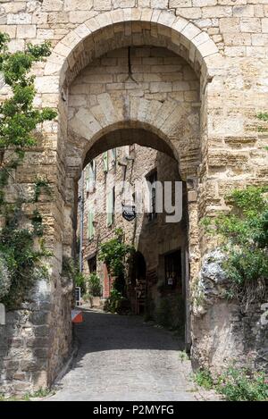 Frankreich, Tarn, Cordes sur Ciel, beschriftet mit den schönsten Dörfern von Frankreich, Bastide, auf dem Weg nach Santiago de Compostela stoppen Stockfoto