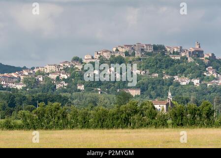 Frankreich, Tarn, Cordes sur Ciel, beschriftet mit den schönsten Dörfern von Frankreich, Bastide, auf dem Weg nach Santiago de Compostela stoppen Stockfoto