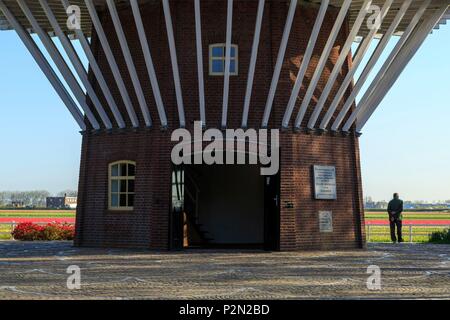 Niederlande, Südholland Provinz, Lisse, Mühle der Blumenpark Keukenhof Stockfoto