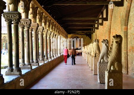 Frankreich, Haute Garonne, Toulouse, Augustins Museum im ehemaligen Augustiner Kloster, Kreuzgang, Wasserspeier aus der Franziskaner Kloster, 13. Jahrhundert Stockfoto