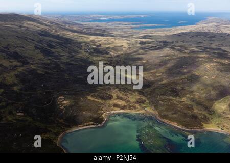 Falkland Inseln, West Falkland Insel (Luftbild) Stockfoto