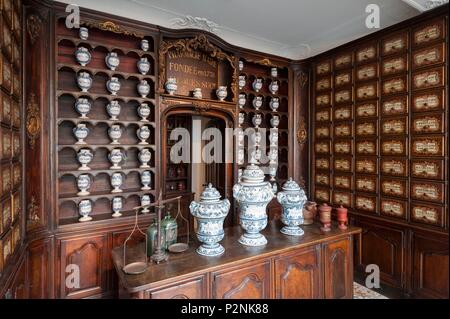 Frankreich, Franche-Comté, Besancon, 18. Jahrhundert Baratte Apotheke, Victor Hugo's Geburtsort Stockfoto