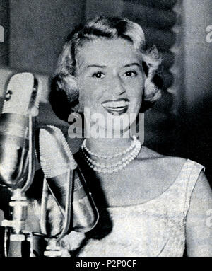 . Foto vom Magazin Radiocorriere (1957). 1957. Indeciso42 an das italienische Projekt. 35 Gisella Sofio 57 Stockfoto