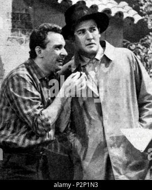 Foto vom Magazin Radiocorriere, 1959. 1959. Indeciso42 an das italienische Projekt. 68 Paolo Ferrari Vittorio Gassman Stockfoto