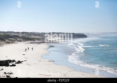 Südafrika, Western Cape, Kinderwagen an einem weißen Sandstrand in der Wildernis Gegend Stockfoto