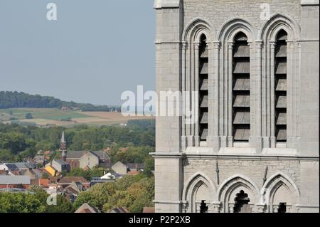 Belgien, Wallonien, Tournai, Details von Notre Dame de Tournai Kathedrale, die zum Weltkulturerbe der UNESCO Stockfoto