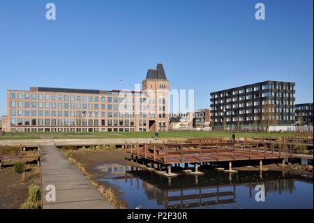 Frankreich, Nord, LIlle, Bezirk von Bois Blancs, EuraTechnologies Business Park Pole der Exzellenz der TIC der Lille Metropole in Le Blan-Lafont, ehemalige Spinnerei 1900 gewidmet Stockfoto