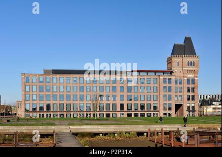 Frankreich, Nord, LIlle, Bezirk von Bois Blancs, EuraTechnologies Business Park Pole der Exzellenz der TIC der Lille Metropole in Le Blan-Lafont, ehemalige Spinnerei 1900 gewidmet Stockfoto