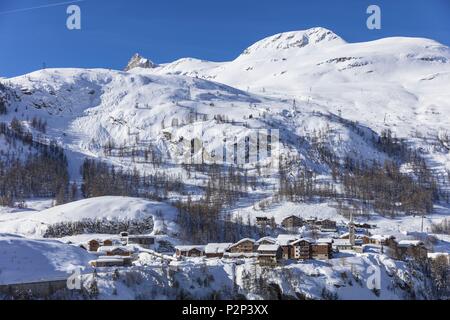 Frankreich, Savoyen, 1800, Les Boisses Tignes, Massiv der Vanoise, Höhe Tarentaise Stockfoto