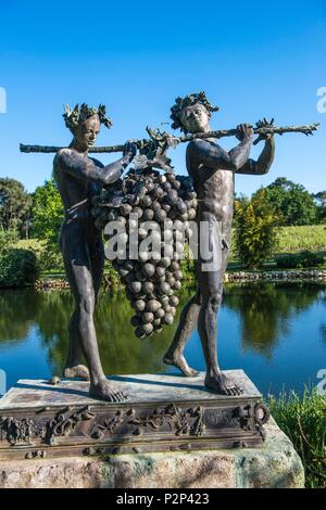 Frankreich, Gironde, Martillac, AOC Pessac Leognan, Chateau de Smith Haut Lafitte, Grand Cru Classe Graves, Skulptur im Park des Schlosses Stockfoto