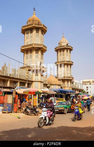 Burkina Faso, Region Centre, Ouagadougou, Innenstadt, die Große Moschee Stockfoto