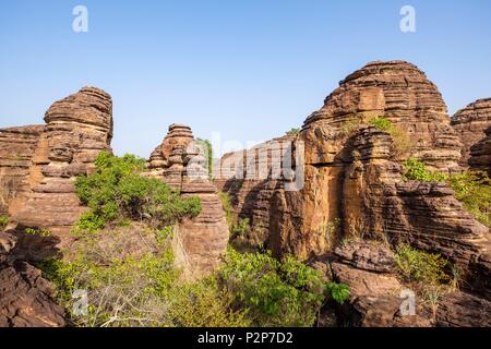 Burkina Faso, Banfora, Capitale der Kaskaden Region und Provinz, Fabedougou Comoe kuppeln Stockfoto