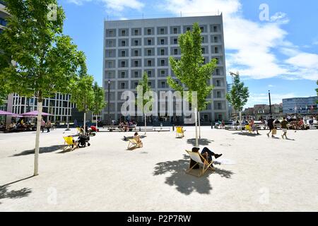 Deutschland, Baden-Wurttemburg, Stuttgart, Mailander Platz, neue Stadtbücherei Stuttgart Stockfoto