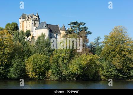 Frankreich, Dordogne, Perigord Noir, Dordogne Tal, Castelnaud-la Chapelle beschriftet Les Plus beaux villages de France (eines der schönsten Dörfer von Frankreich), Fayrac Schloss Stockfoto