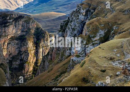 Aserbaidschan, Quba (Guba) Region, Großen Kaukasus Gebirge, Wandern zwischen dem Dorf und Giriz Qalaxudat Stockfoto