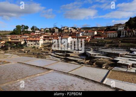 Spanien, Baskenland, Alava, Anana, Salz, Salz Produktion Anana Stockfoto