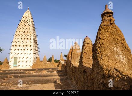 Burkina Faso, Region Hauts-Bassins, Bobo-Dioulasso, Moschee Dioulassoba Stockfoto