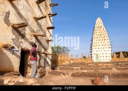 Burkina Faso, Region Hauts-Bassins, Bobo-Dioulasso, Moschee Dioulassoba Stockfoto