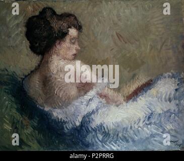 "Reclining figure", 1908, Öl auf Leinwand, 81,5 × 101 cm. Autor: Isidre nonell ich Monturiol (1872-1911). Lage: Museu Nacional d'Art de Catalunya, Barcelona, Spanien. Stockfoto