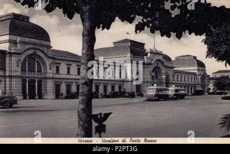 . Englisch: Bahnhof Verona Porta Nuova vor 1944 Italiano: Stazione ferroviaria di Verona Porta Nuova, prima del 1944. Vor 1944. Unbekannt 85 StazioneVeronaPortaNuovaPrima 1944 Stockfoto