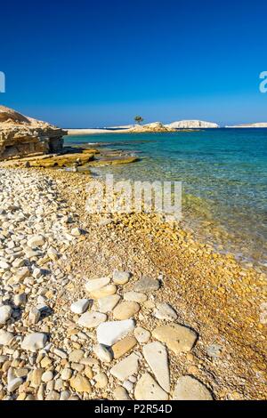 Griechenland, Dodecanese Inseln, Lipsi Insel, Monodendri Bucht und Strand Stockfoto