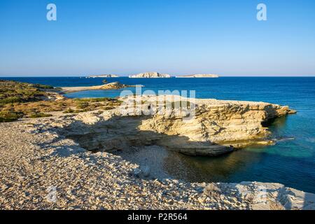 Griechenland, Dodecanese Inseln, Lipsi Insel, Monodendri Bay Stockfoto