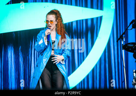 Landgraaf, Niederlande, 15. Juni 2018 Jess Glynne führt Live at Pinkpop Festival 2018 © Roberto Finizio / alamy Leben Nachrichten Stockfoto