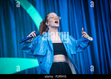 Landgraaf, Niederlande, 15. Juni 2018 Jess Glynne führt Live at Pinkpop Festival 2018 © Roberto Finizio / alamy Leben Nachrichten Stockfoto