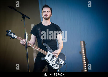 Landgraaf, Niederlande, 15. Juni 2018 Snow Patrol Live at Pinkpop Festival 2018 © Roberto Finizio / alamy Leben Nachrichten durchführen. Stockfoto