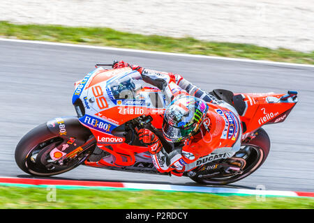 Montmelo, Spanien. 16 Jun, 2018. JORGE LORENZO (99) von Spanien in der MotoGP Qualifying des Rennen Der Grand Prix de Catalunya am Circuit de Barcelona Rennbahn in Montmelo, in der Nähe von Barcelona am 16. Juni 2018 (Foto: Alvaro Sanchez) Credit: CORDON PRESSE/Alamy leben Nachrichten Stockfoto