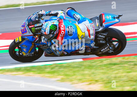 Montmelo, Spanien. 16 Jun, 2018. ALEX MARQUEZ (73) von Spanien in der Moto2-Qualifying der Rennen Der Grand Prix de Catalunya am Circuit de Barcelona Rennbahn in Montmelo, in der Nähe von Barcelona am 16. Juni 2018 (Foto: Alvaro Sanchez) Credit: CORDON PRESSE/Alamy leben Nachrichten Stockfoto