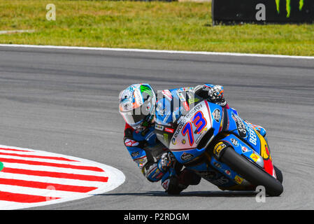 Montmelo, Spanien. 16 Jun, 2018. ALEX MARQUEZ (73) von Spanien in der Moto2-Qualifying der Rennen Der Grand Prix de Catalunya am Circuit de Barcelona Rennbahn in Montmelo, in der Nähe von Barcelona am 16. Juni 2018 (Foto: Alvaro Sanchez) Credit: CORDON PRESSE/Alamy leben Nachrichten Stockfoto