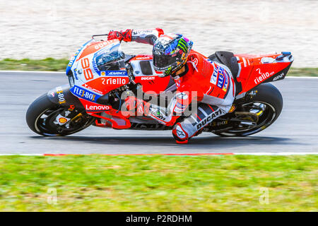 Montmelo, Spanien. 16 Jun, 2018. JORGE LORENZO (99) von Spanien in der MotoGP Qualifying des Rennen Der Grand Prix de Catalunya am Circuit de Barcelona Rennbahn in Montmelo, in der Nähe von Barcelona am 16. Juni 2018 (Foto: Alvaro Sanchez) Credit: CORDON PRESSE/Alamy leben Nachrichten Stockfoto