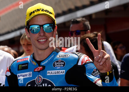 Montmelo, Spanien. 16 Jun, 2018. Alex Marquez (73) von Spanien und Eg 0,0 Marc VDS Kalex im Qualifying des Gran Premi Monster Energy de Catalunya, Circuit de Catalunya, Montmelo, Spanien. Am 16. Juni 2018. Credit: CORDON PRESSE/Alamy leben Nachrichten Stockfoto