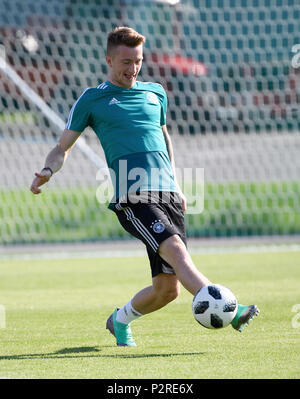 Vatutinki, Russland. 16 Juni, 2018. Marco Reus (Deutschland). GES/fussball/Wm 2018 Russland: DFB-Finale training, Vatutinki, 16.06.2018 GES/fussball/fussball/WM 2018 Russland: Praxis, Watutinki, Juni 16, 2018 | Verwendung der weltweiten Kredit: dpa/Alamy leben Nachrichten Stockfoto