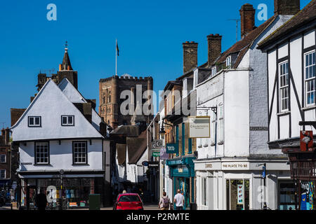 St. Albans City in der Grafschaft Hertfordshire war früher die römische Stadt Verulamium und jetzt eine pendlerstadt in London, England, Großbritannien Stockfoto