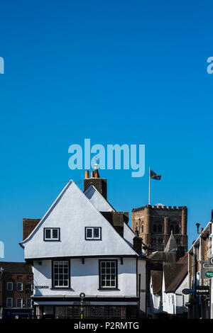 St. Albans City in der Grafschaft Hertfordshire war früher die römische Stadt Verulamium und jetzt eine pendlerstadt in London, England, Großbritannien Stockfoto