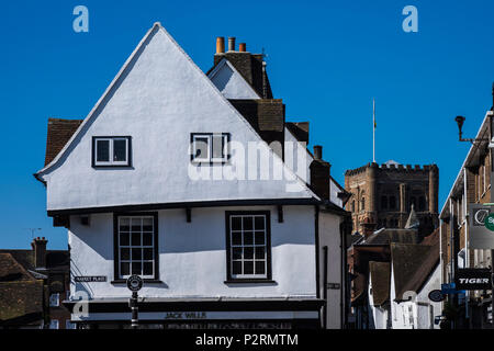 St. Albans City in der Grafschaft Hertfordshire war früher die römische Stadt Verulamium und jetzt eine pendlerstadt in London, England, Großbritannien Stockfoto