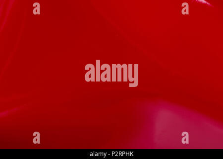 Nahaufnahme eines rot glänzend Leder Textur. Stockfoto