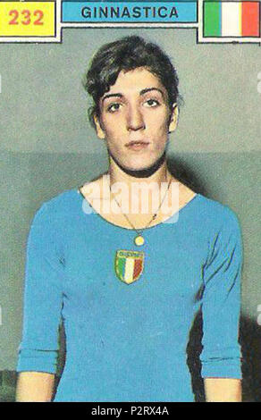 . Figurina CAMPIONI DELLO SPORT 1969/70 - n.232 - Angela Alberti (ITA) - GINNASTICA. 1969. Unbekannt 7 Angela Alberti 1969 Stockfoto