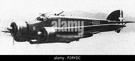 . Englisch: italienischen Savoia-Marchetti SM.79 Torpedobomber. Anfang der 1940er Jahre. Unerwähnt 80 Savoia-Marchetti S. M. 79 Stockfoto