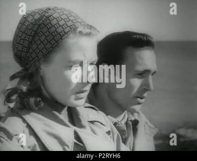 . Italiano: Ingrid Bergman, Film "Stromboli, Terra di Dio" Di Roberto Rossellini. 12. Dezember 2006 (original Upload Datum). Die ursprünglichen Uploader wurde LuckyLisp auf Italienisch. 11 Bergman Stromboli Stockfoto