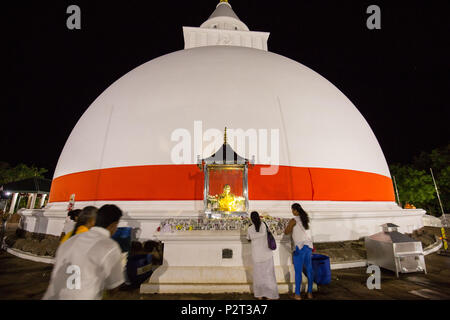 Detail der Pagode, Kataragama Tempel, Sri Lanka. Juli 2017 Stockfoto