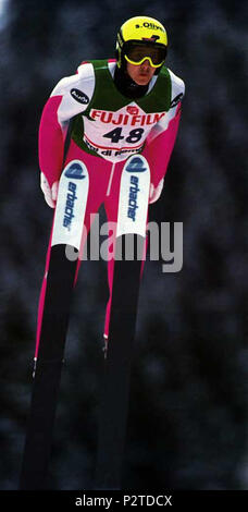 . Italiano: Campionati mondiali di Sci nordico Val di Fiemme 1991. 1991. Unbekannt 14 Campionati mondiali di Sci nordico Val di Fiemme 1991 - 03. Stockfoto
