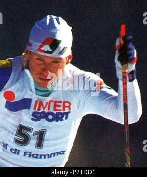 . Italiano: Campionati mondiali di Sci nordico Val di Fiemme 1991. 1991. Unbekannt 14 Campionati mondiali di Sci nordico Val di Fiemme 1991 - 05. Stockfoto